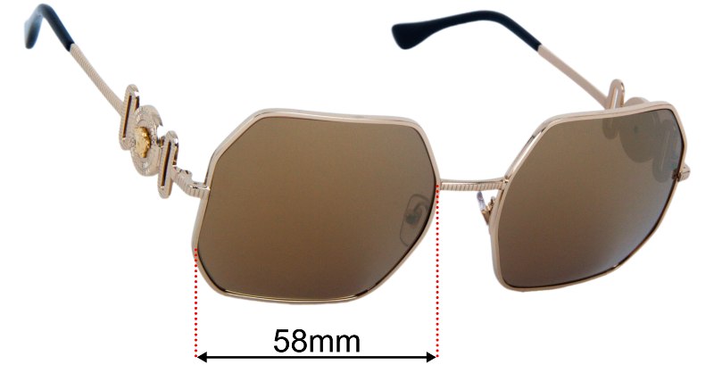 Versace MOD 2248 58mm Replacement Lenses